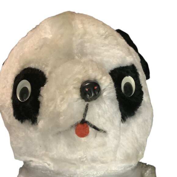 Vtg Plush Panda Bear Stuffed Toy 27” Tall Black White Large Cuddly Soft Animal - Picture 5 of 5